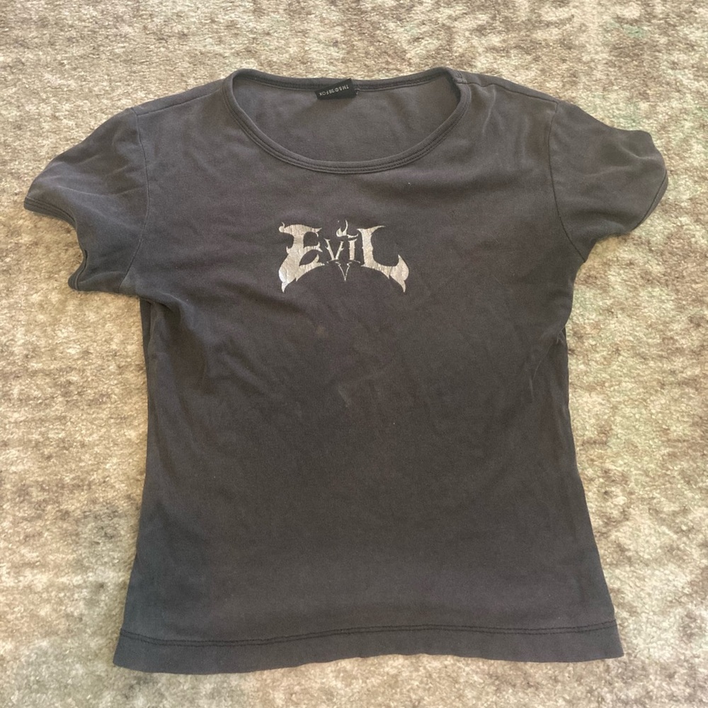 Late 90s Hot Topic Buffy The Vampire Slayer line Evil Baby Tee